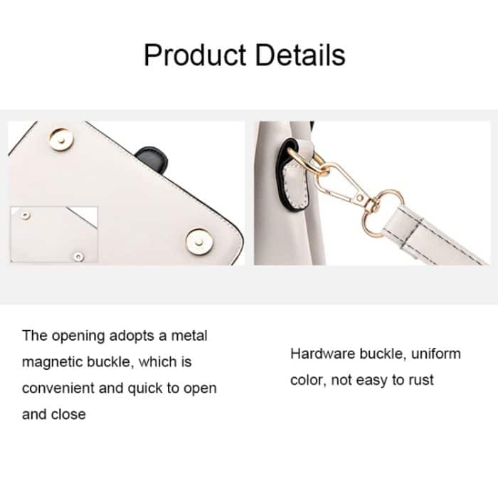 08818 Multifunktionale kleine quadratische Damenhandtasche, Green, Black, Orange, Pink, Rice Gray, Apricot – Bild 5