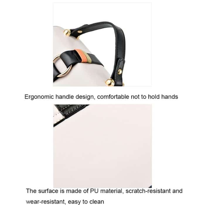 08818 Multifunktionale kleine quadratische Damenhandtasche, Green, Black, Orange, Pink, Rice Gray, Apricot – Bild 6