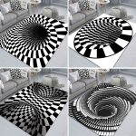 3D-geometrischer Stereo-Trap-Vision-Wohnzimmer-Schlafzimmer-Teppich – Bild 5