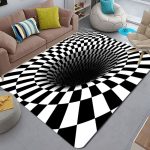 3D-geometrischer Stereo-Trap-Vision-Wohnzimmer-Schlafzimmer-Teppich – Bild 4