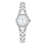 BS Bee Sister FA1679 Damenuhr mit Diamantkette, niedliche kleine runde Uhr mit Kalender