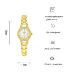 BS Bee Sister FA1679 Damenuhr mit Diamantkette, niedliche kleine runde Uhr mit Kalender – Bild 3