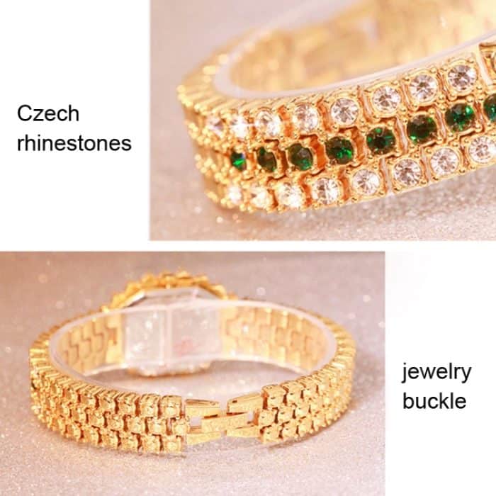 BS Bee Sister FA1580 Funkelnde Volldiamantuhr Temperament Damen Kettenuhr – Bild 5