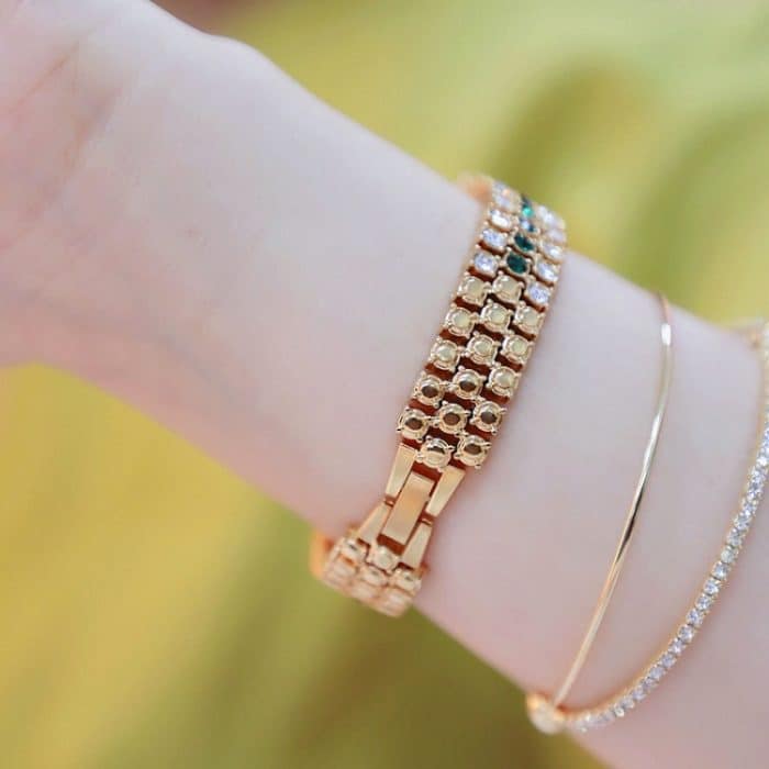 BS Bee Sister FA1580 Funkelnde Volldiamantuhr Temperament Damen Kettenuhr – Bild 6