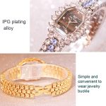 BS Bee Sister FA1581 Nischen-Glitzer-Volldiamant-Damenuhr – Bild 4