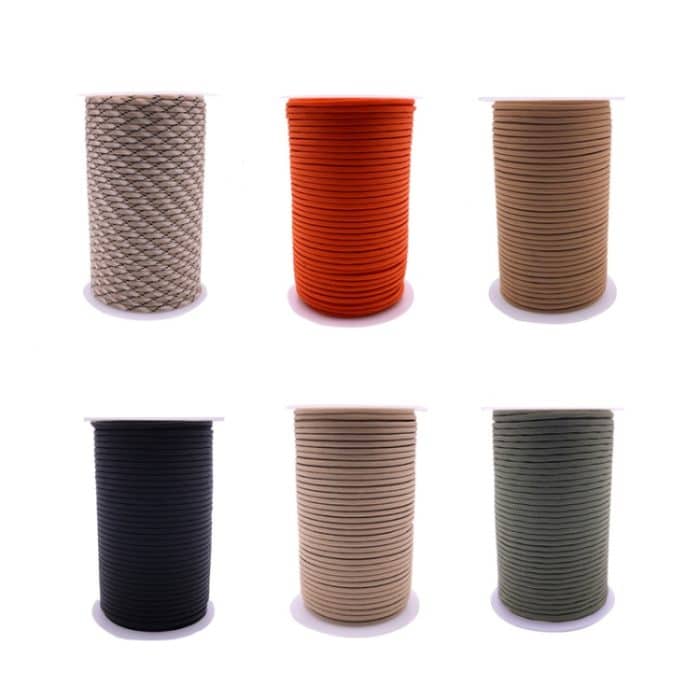 100 m 9-adriges 550-Regenschirmseil, Outdoor-Camp-Rettungspaket, Zeltseil, Bergseil, 100m Black, 100m Green, 100m Khaki, 100m Brown, 100m Desert – Bild 2