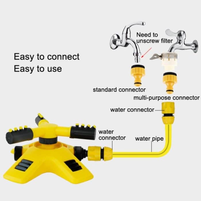 360 Grad drehbares Bewässerungsgerät, Stil:, Sprinkler, With Pacifier Connector, With 4-point Connector, With 6-point Connector, With 1 inch Connector, With 2 PCS 4-point Connector and Pacifier, With 2 PCS 6-point Connector and Pacifier... – Bild 5