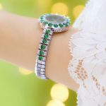 BS Bee Sister FA1698 Damenuhr mit schlichtem Temperament, Retro-Malachit-Textur, kleine grüne Uhr – Bild 5