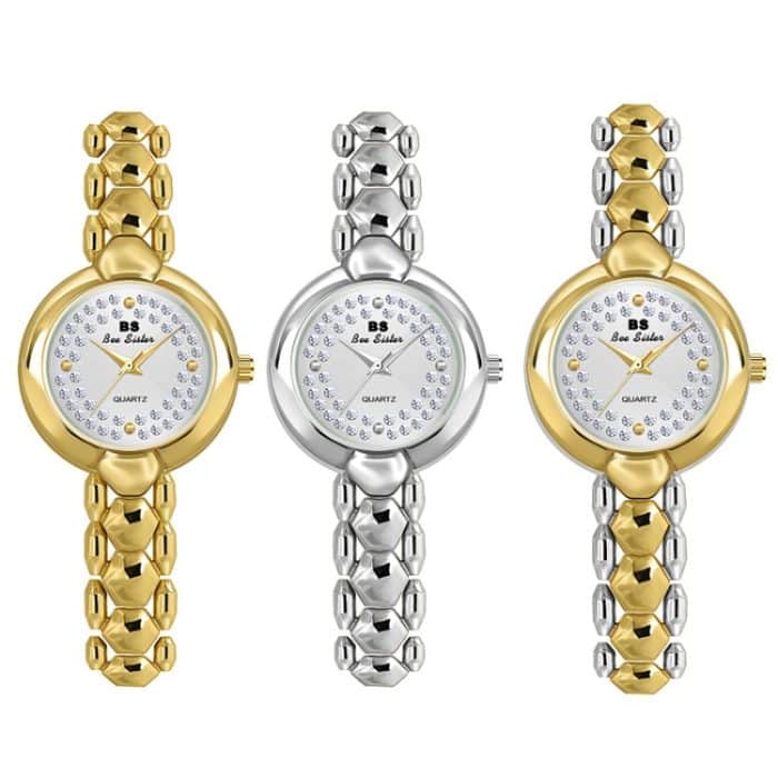 BS Bee Sister FA1691 Damen-Diamantuhr, Schmuckkettenuhr – Bild 2