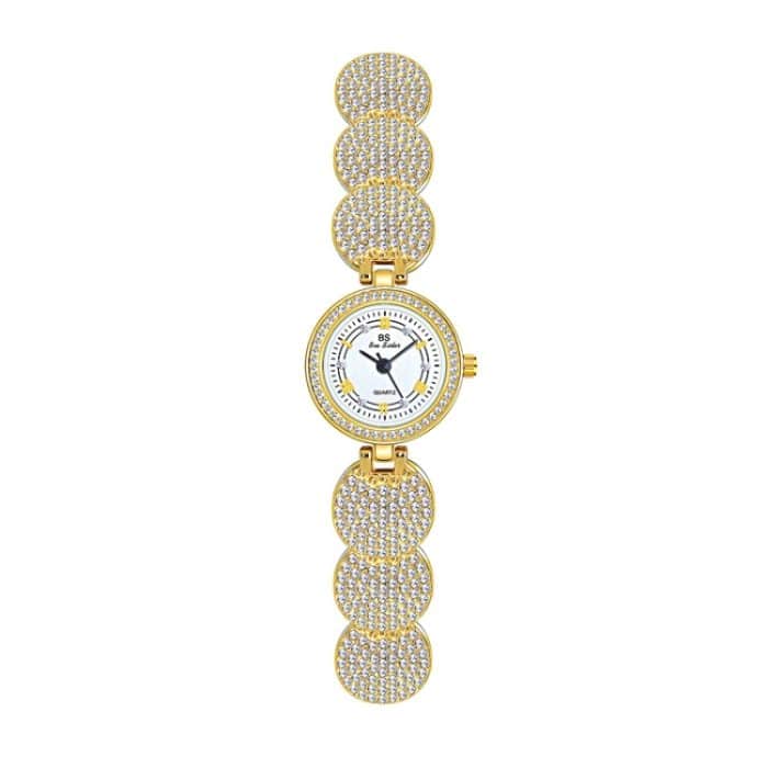 TBD0602526701A.jpg BS Bee Sister FA1606 Damenuhr mit Diamanteinlage, Schmuckkettenuhr – Bild 1