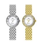 BS Bee Sister FA1199 Damenuhr mit rundem Zifferblatt und Rand aus Glas – Bild 2