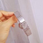 BS Bee Sister FA1199 Damenuhr mit rundem Zifferblatt und Rand aus Glas – Bild 4