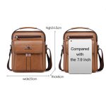WEIXIER D245 Herren Businesstasche Schulterrucksack mit großer Kapazität, D245 Black, D245 Light Brown, D245 Dark Brown – Bild 2