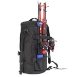 LEO 28085 Cylina Shape Angelausrüstung Rucksack Angelrute Outdoor Umhängetasche, 28085-B Black