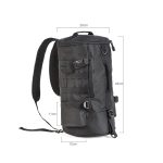 LEO 28085 Cylina Shape Angelausrüstung Rucksack Angelrute Outdoor Umhängetasche, 28085-B Black – Bild 3