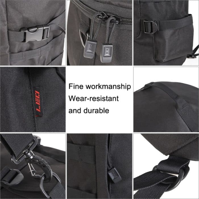 LEO 28085 Cylina Shape Angelausrüstung Rucksack Angelrute Outdoor Umhängetasche, 28085-B Black – Bild 6