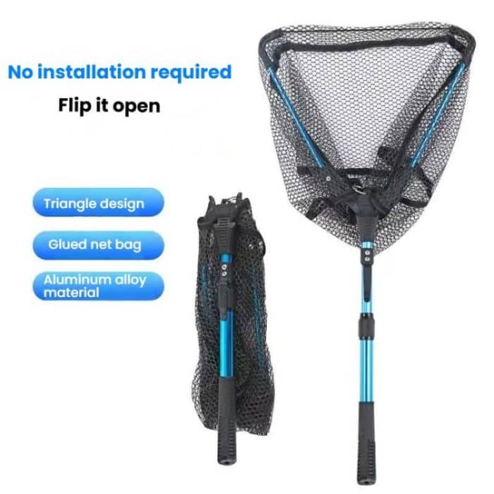 LEO 28109 Dreieckiges, zweiteiliges, verlängertes Fischnetz aus Aluminiumlegierung, 28109 – Bild 2