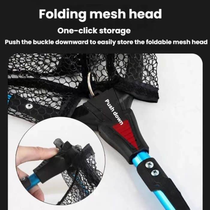 LEO 28109 Dreieckiges, zweiteiliges, verlängertes Fischnetz aus Aluminiumlegierung, 28109 – Bild 5