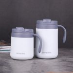 Runder Bürobecher mit Klappdeckel und Griff, 350ml, 500ml – Bild 6