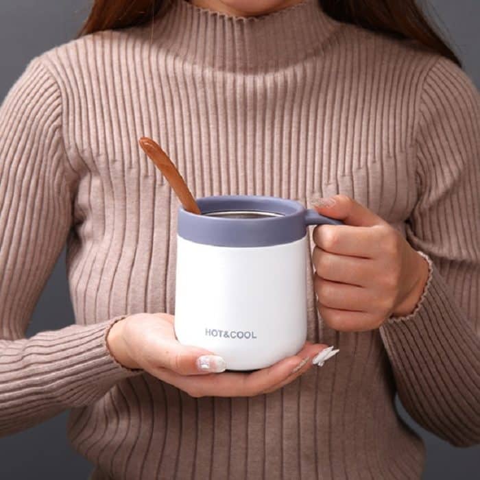 Runder Bürobecher mit Klappdeckel und Griff, 350ml, 500ml – Bild 5