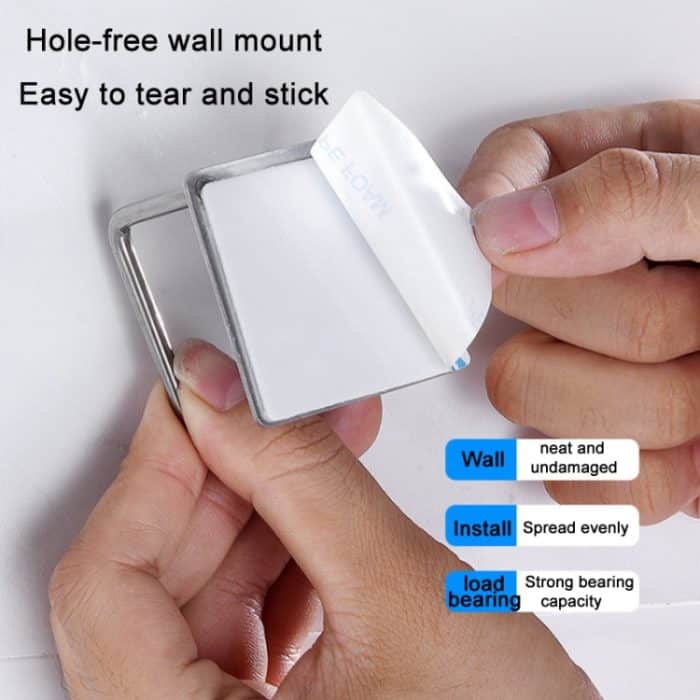 4 Stück 304 Edelstahl-Schwammregal, Spülbecken-Abflussregal, Farbe:, Brushed Color, Baking Black, Baking White, Large True Color, Large Baking Black, Large Baking White, 201 Ture Color – Bild 3