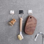 4 Stück 304 Edelstahl-Schwammregal, Spülbecken-Abflussregal, Farbe:, Brushed Color, Baking Black, Baking White, Large True Color, Large Baking Black, Large Baking White, 201 Ture Color – Bild 5