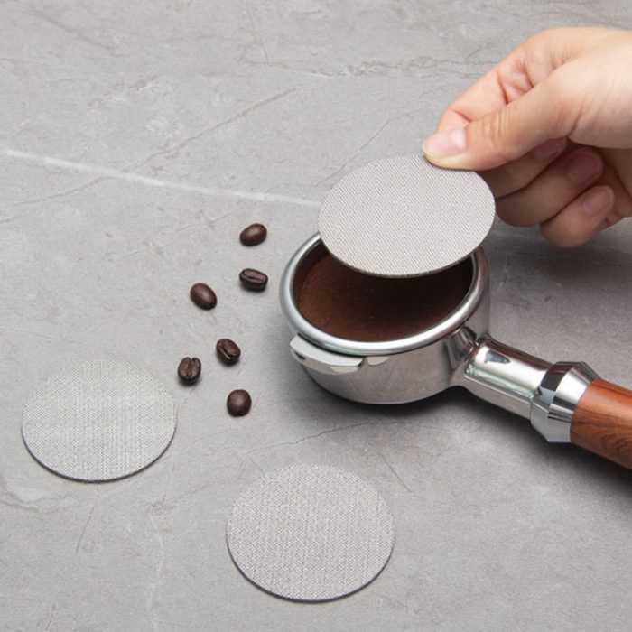 Kaffeespritzfilter aus gesintertem Edelstahlblech, Größe:, 51mm x 1.7mm, 51mm x 1mm, 53mm x 1.7mm, 53mm x 1mm, 58mm x 1.7mm, 58mm x 1mm – Bild 6