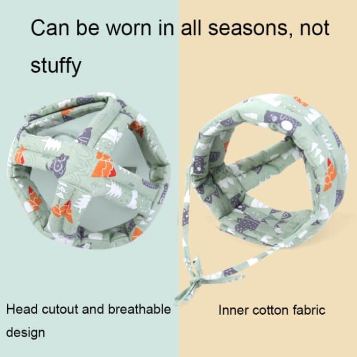 Baby atmungsaktive Anti-Fall-Kopfschutzkappe Baby-Schutzkappe Kleinkind-Stoßfängerkappe, Spezifikation:, Starfish, Pink Forest, Green Forest, Gray Forest, Pink Forest Antlers, Green Forest Antlers, Gray Forest Antlers, Starfish Antlers, Gray Cloud... – Bild 4