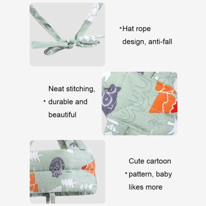 Baby atmungsaktive Anti-Fall-Kopfschutzkappe Baby-Schutzkappe Kleinkind-Stoßfängerkappe, Spezifikation:, Starfish, Pink Forest, Green Forest, Gray Forest, Pink Forest Antlers, Green Forest Antlers, Gray Forest Antlers, Starfish Antlers, Gray Cloud... – Bild 7