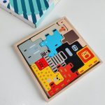 Russische Tierblöcke für Kinder, die frühes hölzernes Leidenschaftsspielzeug unterrichten