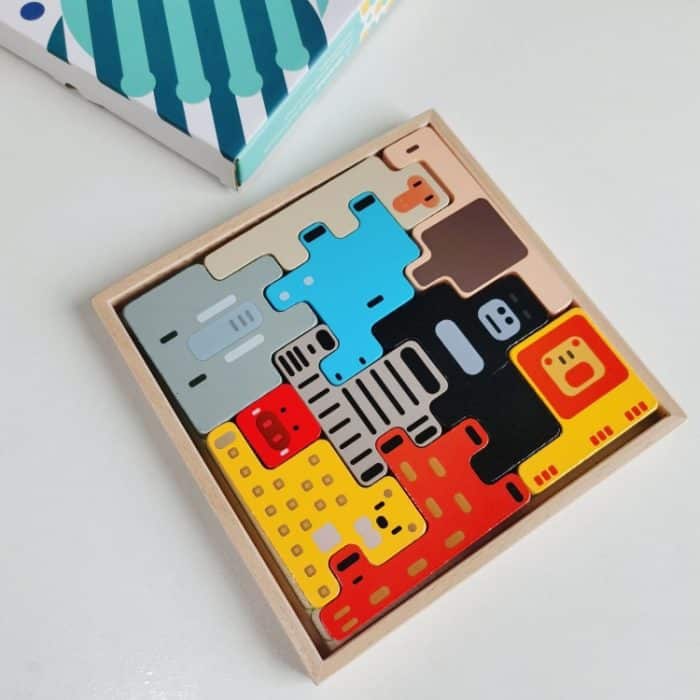 Russische Tierblöcke für Kinder, die frühes hölzernes Leidenschaftsspielzeug unterrichten – Bild 1