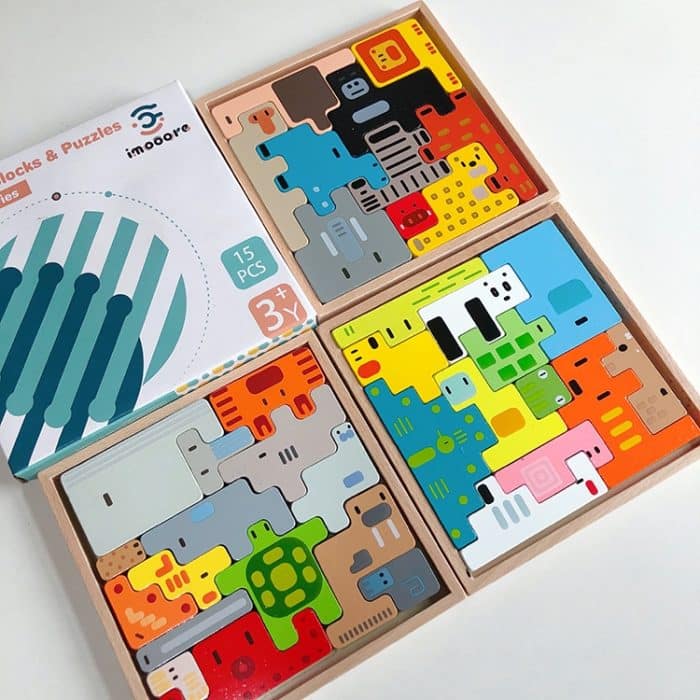 Russische Tierblöcke für Kinder, die frühes hölzernes Leidenschaftsspielzeug unterrichten – Bild 2