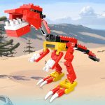 CAYI 3 In 1 Mecha Dinosaurier Kleine Partikel Puzzle Bausteine Kinder Spielzeug – Bild 4