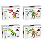 CAYI 3 In 1 Mecha Dinosaurier Kleine Partikel Puzzle Bausteine Kinder Spielzeug – Bild 3