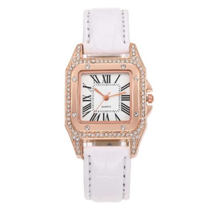 Damen-Quarzuhr mit quadratischem Tonneau-Armband
