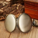 PM240 Klassische, doppelt offene, doppelseitige, mechanische Vintage-Taschenuhr im Vintage-Stil mit römischer Beschriftung – Bild 4