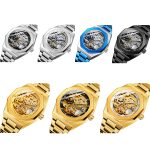 FORSINING F980 Luminous Three Eye Six Shot Weekly Steel Belt Herren Vollautomatische mechanische Uhr – Bild 2
