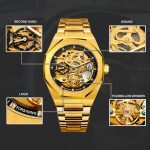 FORSINING F980 Luminous Three Eye Six Shot Weekly Steel Belt Herren Vollautomatische mechanische Uhr – Bild 5