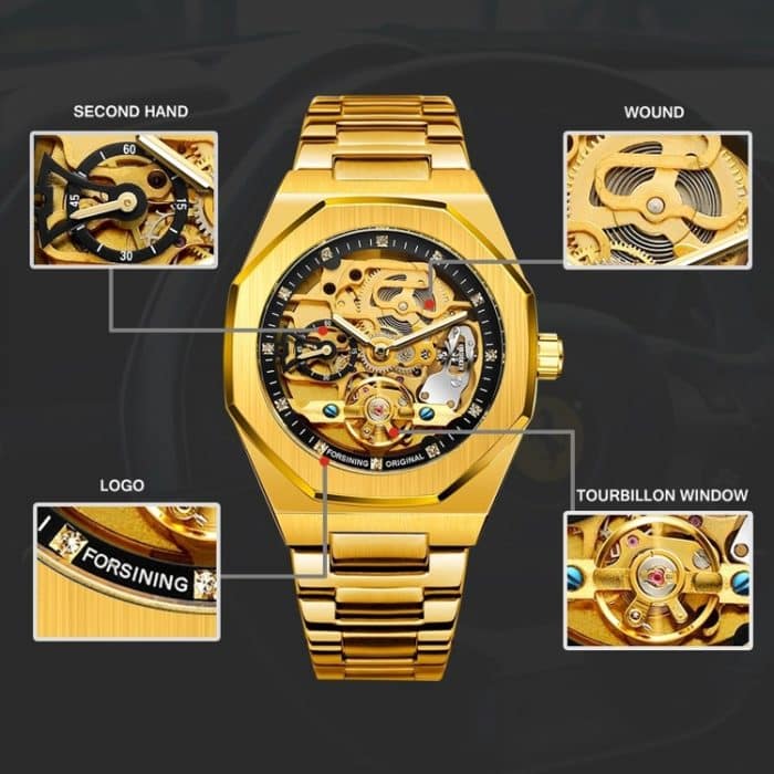 TBD0603292101_B4.jpg FORSINING F980 Luminous Three Eye Six Shot Weekly Steel Belt Herren Vollautomatische mechanische Uhr – Bild 5
