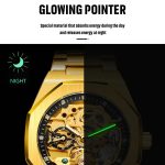 FORSINING F980 Luminous Three Eye Six Shot Weekly Steel Belt Herren Vollautomatische mechanische Uhr – Bild 7