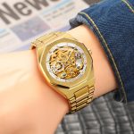 FORSINING F980 Luminous Three Eye Six Shot Weekly Steel Belt Herren Vollautomatische mechanische Uhr – Bild 8