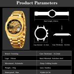 FORSINING F980 Luminous Three Eye Six Shot Weekly Steel Belt Herren Vollautomatische mechanische Uhr – Bild 9
