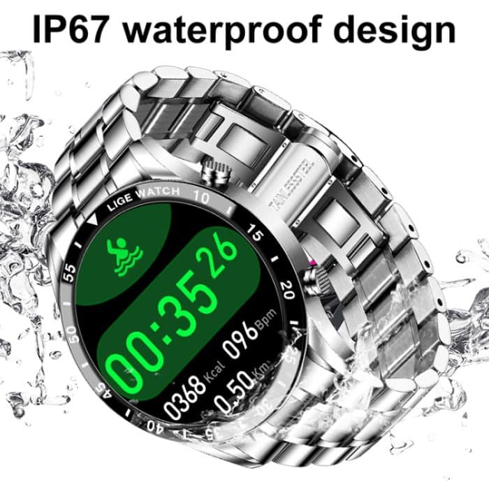 LIGE 0175 Bluetooth-Smartwatch mit Schritt-Ausdauer-Erkennung, Stil: – Bild 5