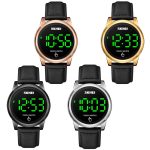 SKMEI 1684 Fashion Touchscreen Einfache Lederarmband Herrenuhr – Bild 2