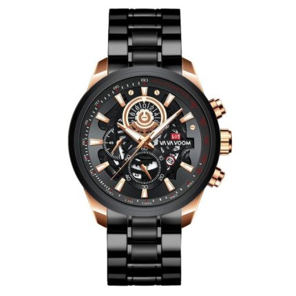 Herren-Armbanduhr, wasserdicht, Sport, leuchtender Kalender, lässig, Quarz-Hohluhr