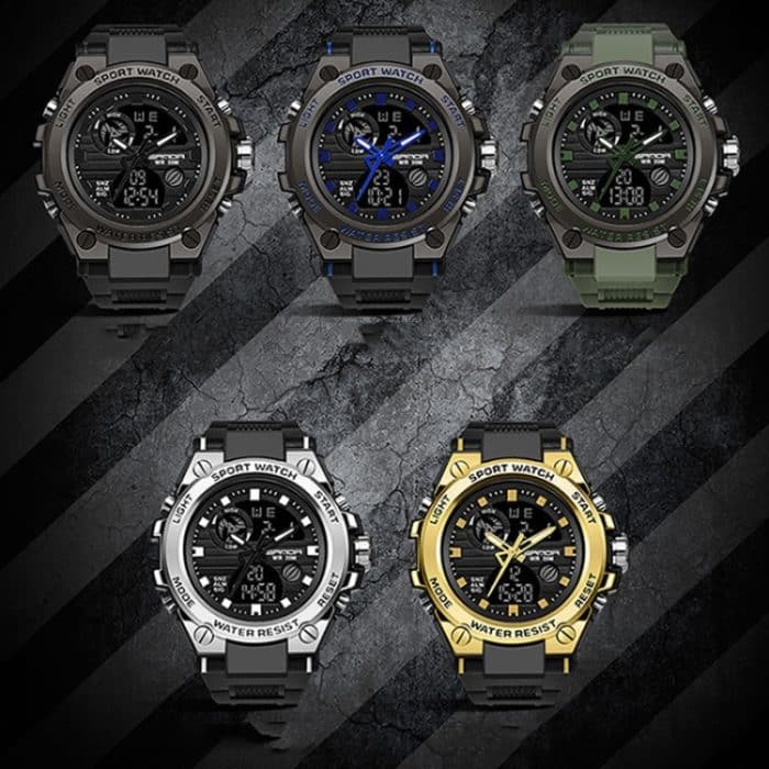 SANDA 739 Multifunktionale wasserdichte Sportuhr, Chronograph, Kalender, Alarm, Nachtlicht – Bild 2