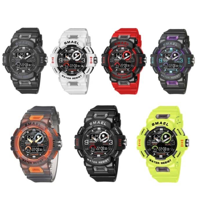 SMAEL 8063 Outdoor-Sportuhr mit elektronischem Alarm und doppelter Astronauten-Studentenuhr – Bild 2