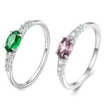 Ring aus Sterlingsilber mit S925-Zirkon, platinierter Ring – Bild 2