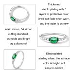 Ring aus Sterlingsilber mit S925-Zirkon, platinierter Ring – Bild 3