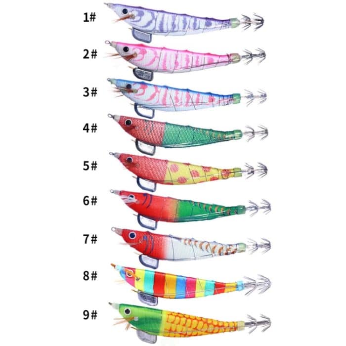 HENGJIA SJ033 Leuchtender Stahldraht-Bananen-Garnelen-Kunstköder, SJ033 (Light Purple), SJ033 (Light Pink), SJ033 (Blue Back Pink Pattern), SJ033 (Yellow Body Red Dot), SJ033 (Red Head Green Tail) – Bild 2